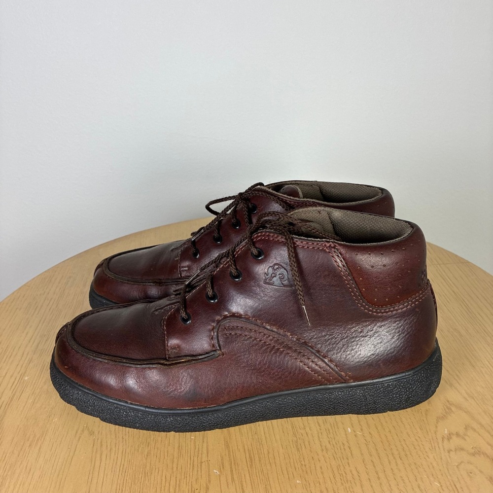 Rocky Leather Moc Toe Chukka Ankle Boots Men's 10.5 Retro Fall Winter Outdoors - Picture 4 of 7